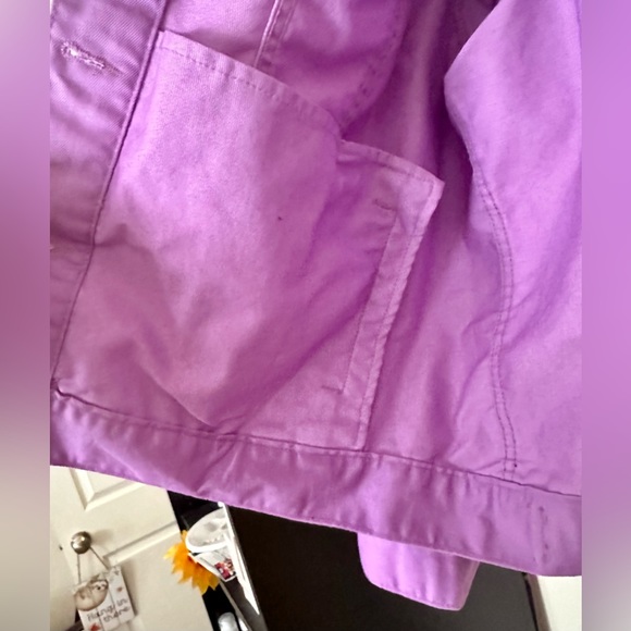 Lavender Women Within stretch Denim Jacket size 24 - Picture 7 of 7